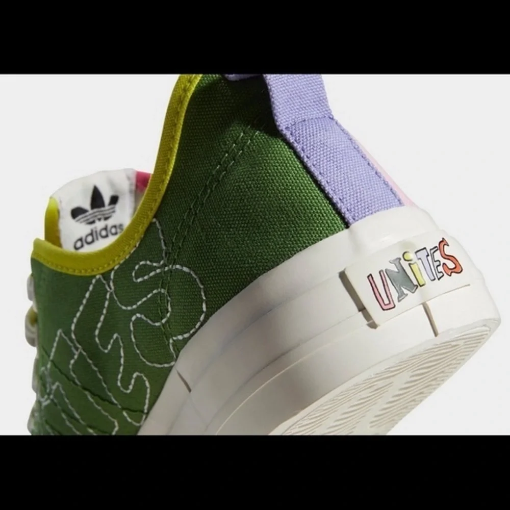 Adidas Originals Nizza Pride Embroidered Stitch Detail Colorblock New Sneakers